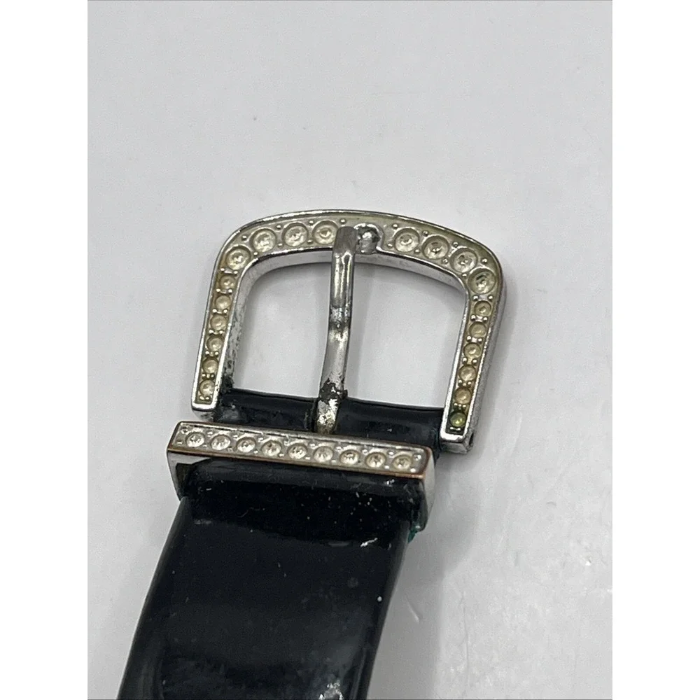 Jean Dousset Women's Diamond Bezel Watch Leather Band MOP Dial- New Battery‎